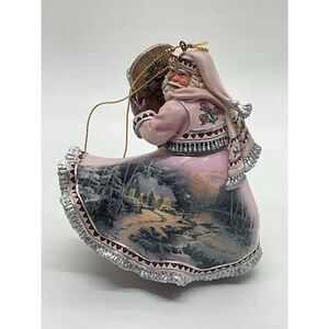 Ashton-Drake Old World Thomas Kinkade Santa Ornament Winter Path of Welcome
